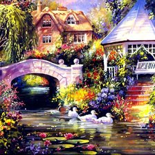 Схема вышивки «Дом у ручья 2»