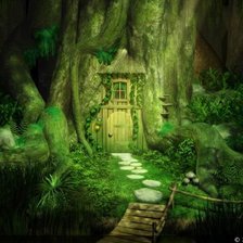 Схема вышивки «Домик в дереве»