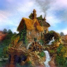 Схема вышивки «Мельница»