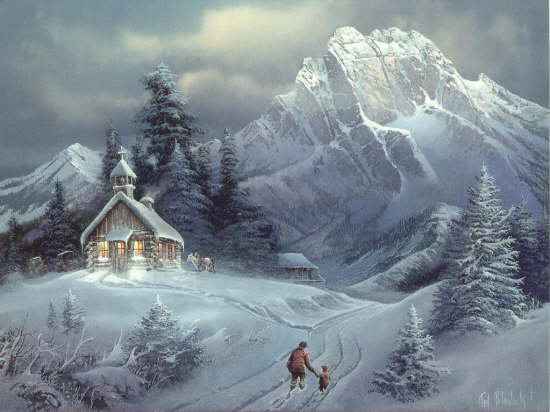зимен пейзаж - зима - оригинал