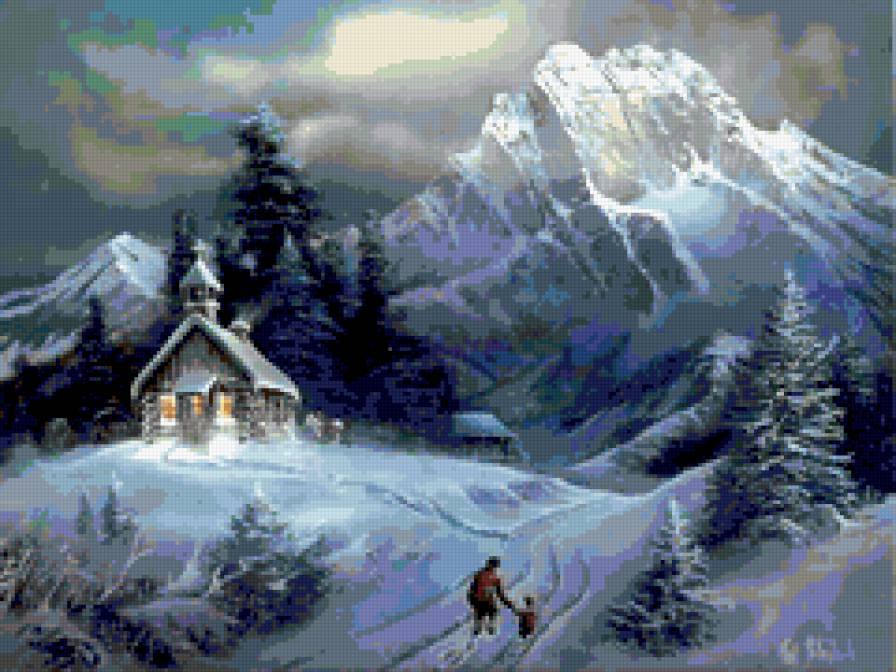 зимен пейзаж - зима - предпросмотр