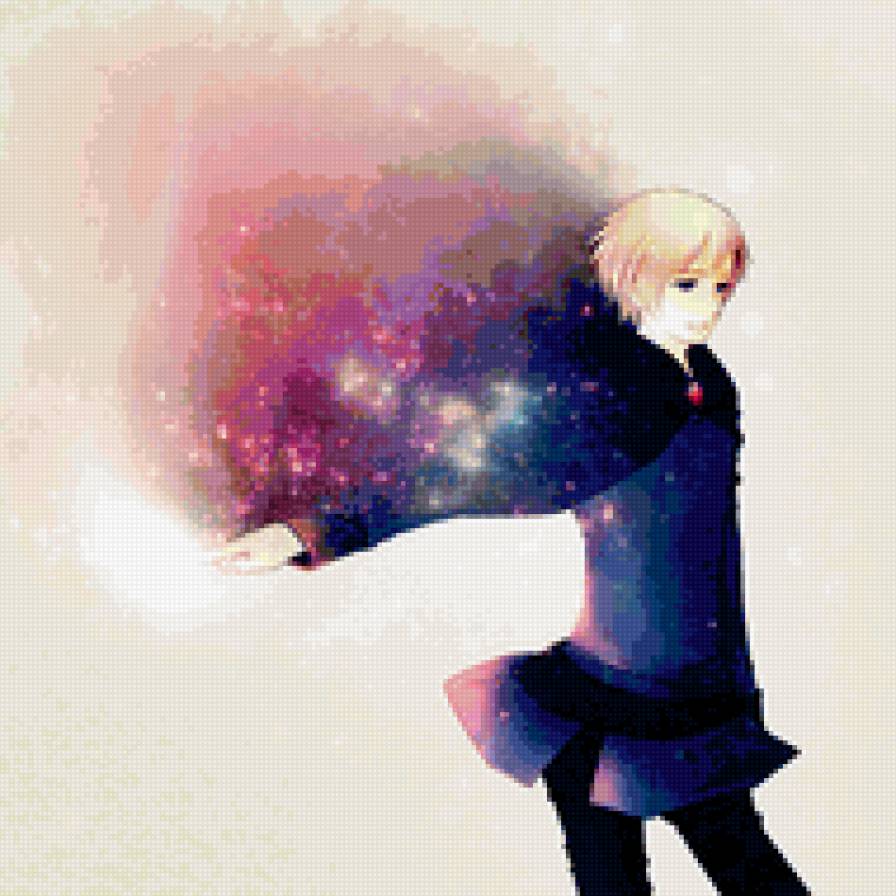 Аниме Галактика - мальчик, аниме, галактика - предпросмотр