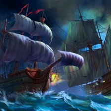 Схема вышивки «корабли»