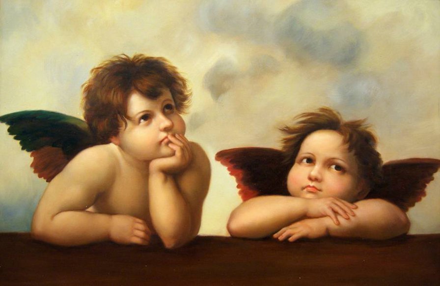 Ангелы копия Рафаэля - оригинал