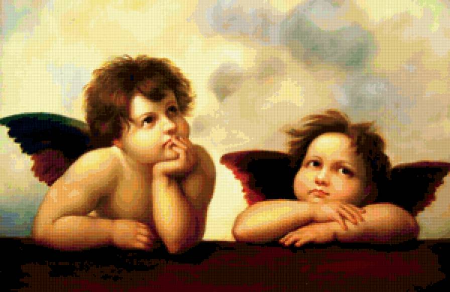 Ангелы копия Рафаэля - предпросмотр