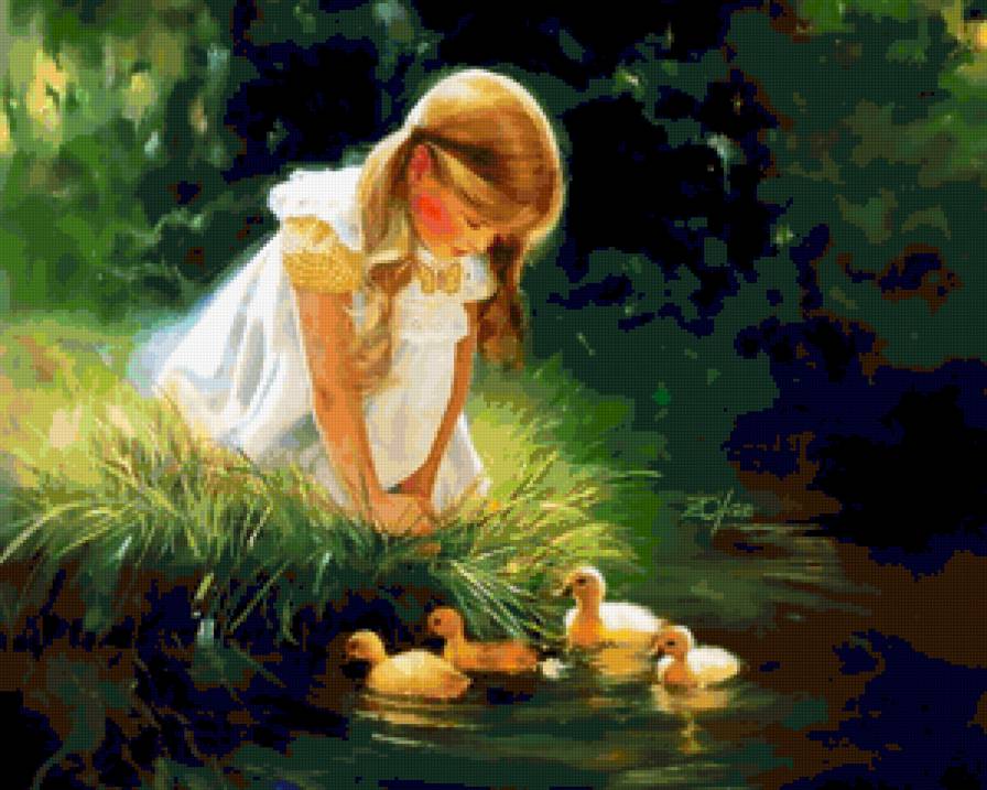 Знакомство с соседями - утята, животные, дети - предпросмотр