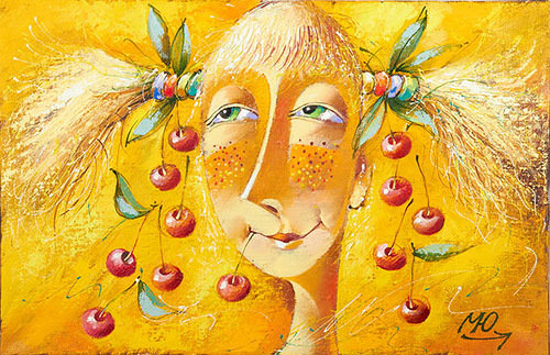 Вишенка - девушки, люди, живопись.дети - оригинал