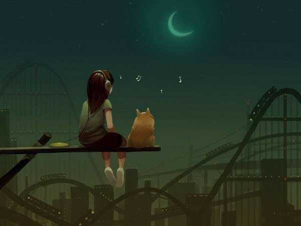 Ночь - кот, девушка, ночь - оригинал