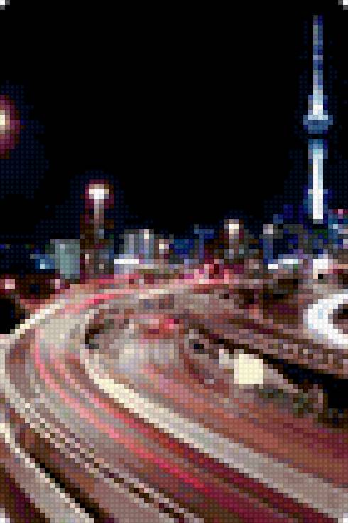 Ночной город - город, ночь - предпросмотр