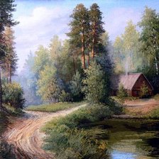 Схема вышивки «пейзаж»