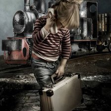 Схема вышивки «Станция "Детство"»