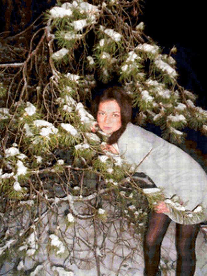 Доченька - снег, ель, зима - предпросмотр