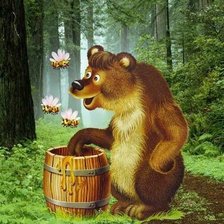 медведь и пчелы