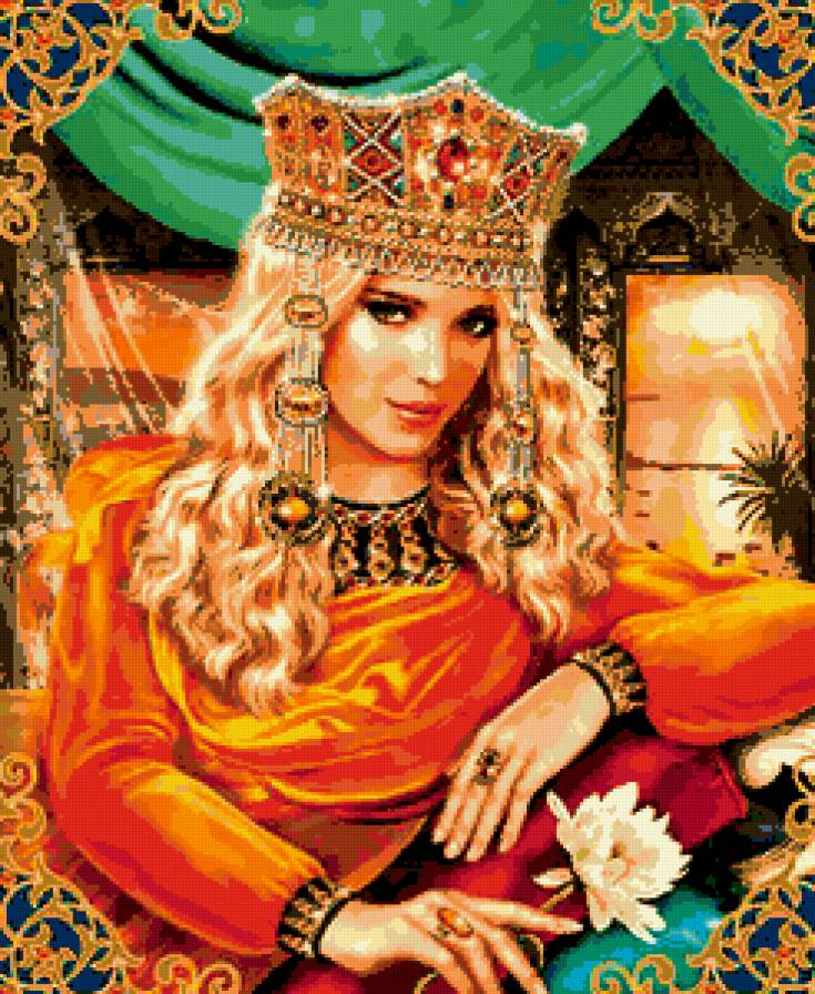 женщина - словяне, девушка, княжна, княгиня, образ, королева, принцесса, портрет - предпросмотр