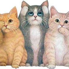 Схема вышивки «три котенка»