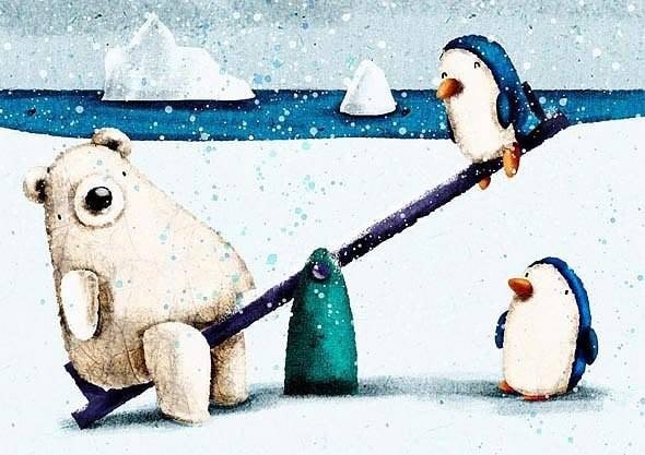 Мишка и пингвин - мишка, пингвин - оригинал