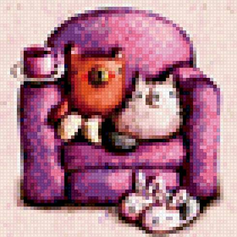 Семейство) - кошечка, кресло - предпросмотр