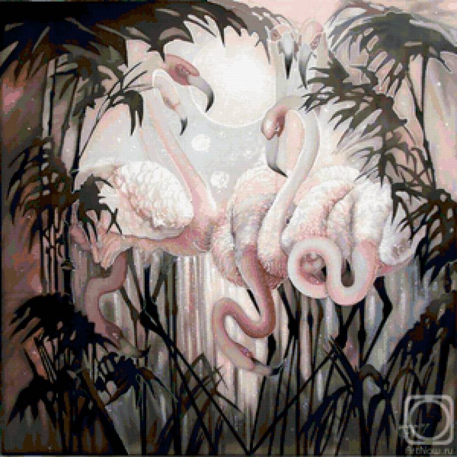 розовые фламинго - красота - предпросмотр