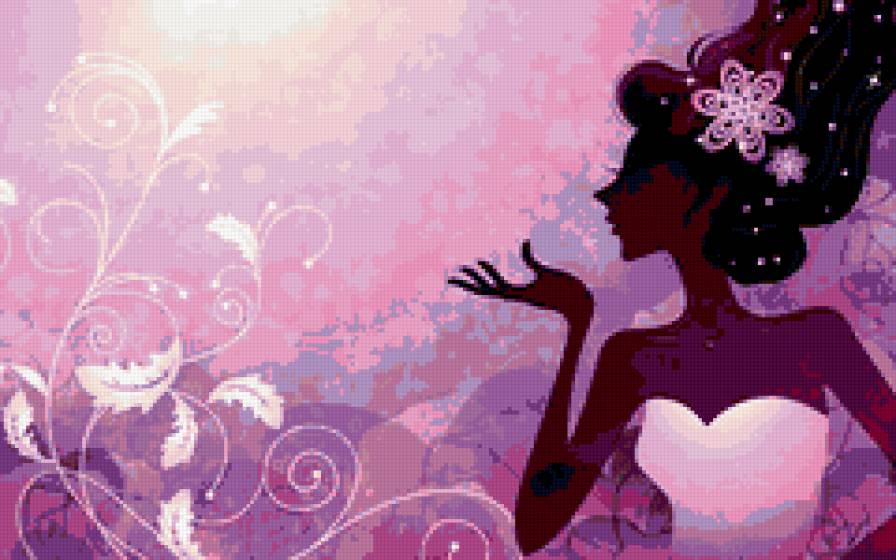 Air kiss - монохром, девушка, силуэт - предпросмотр