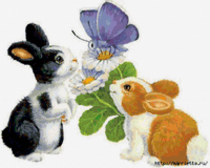 Пасхальные зайки - пасха - предпросмотр