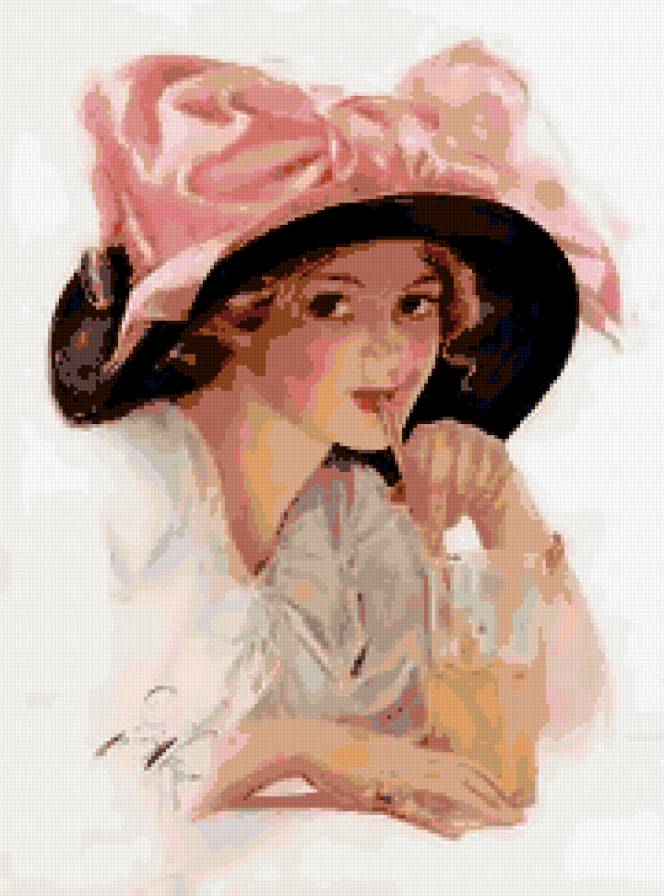 девушка в шляпке - девушка, шляпка - предпросмотр