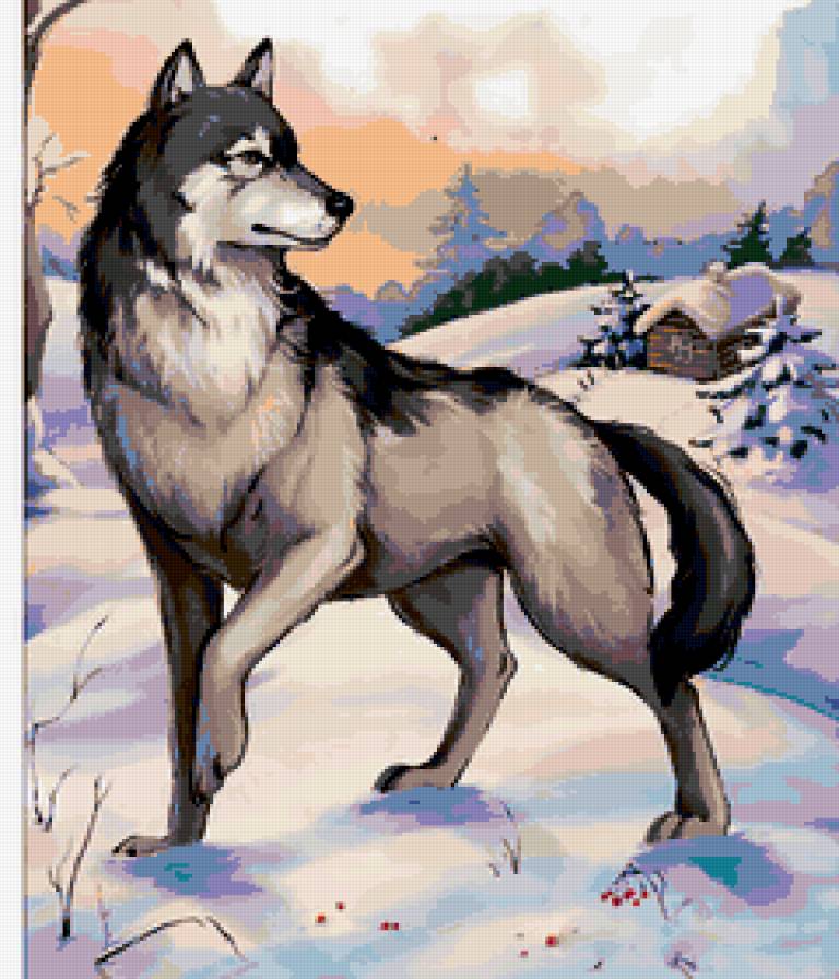волк - животные, волки, зима - предпросмотр