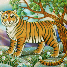 Оригинал схемы вышивки «тигр» (№328179)