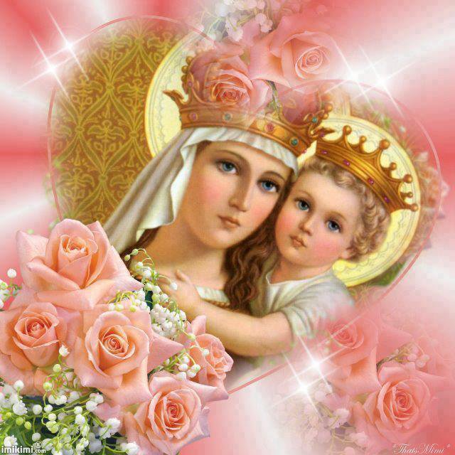 Мария с младенцем - господь, младенец, религия, католическая, икона, мария, иисус - оригинал