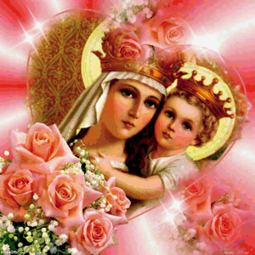 Мария с младенцем - иисус, господь, религия, икона, младенец, мария, католическая - предпросмотр