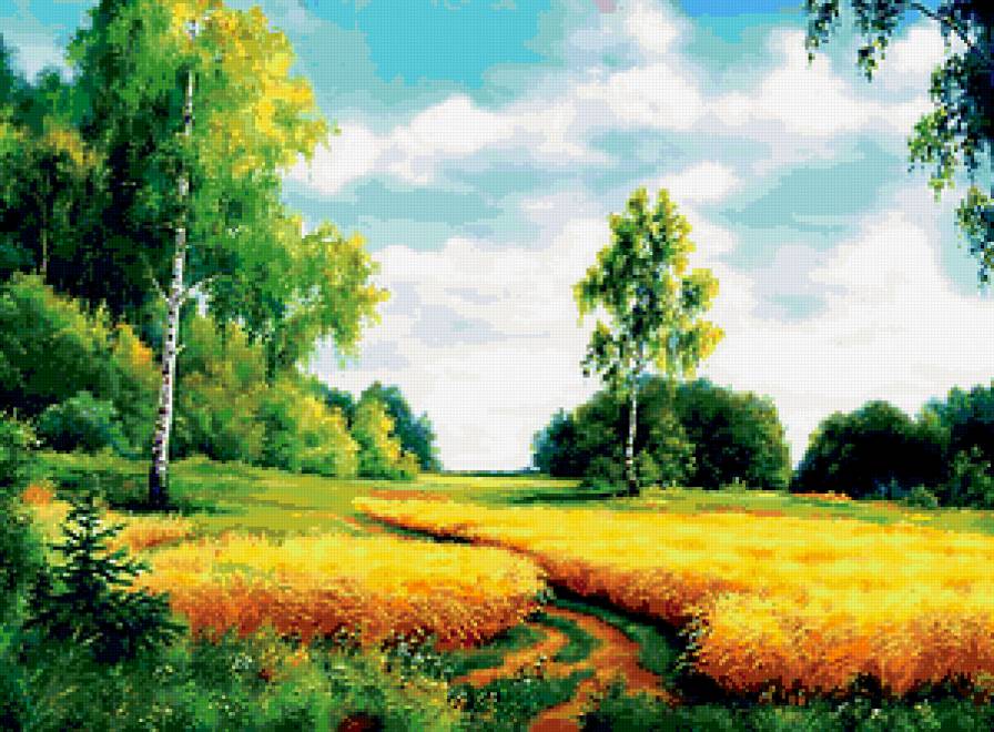 Спелая пшеница - пшеница, поле, нива, пейзаж - предпросмотр