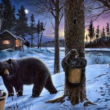 Оригинал схемы вышивки «Бурый мишка» (№328943)