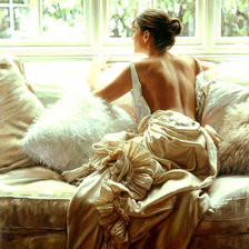 Схема вышивки «Девушка»