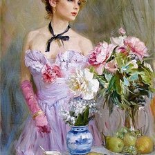 Схема вышивки «девушка»