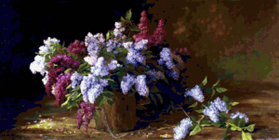 сирень - весна, сирень, цветы, букет, натюрморт - предпросмотр