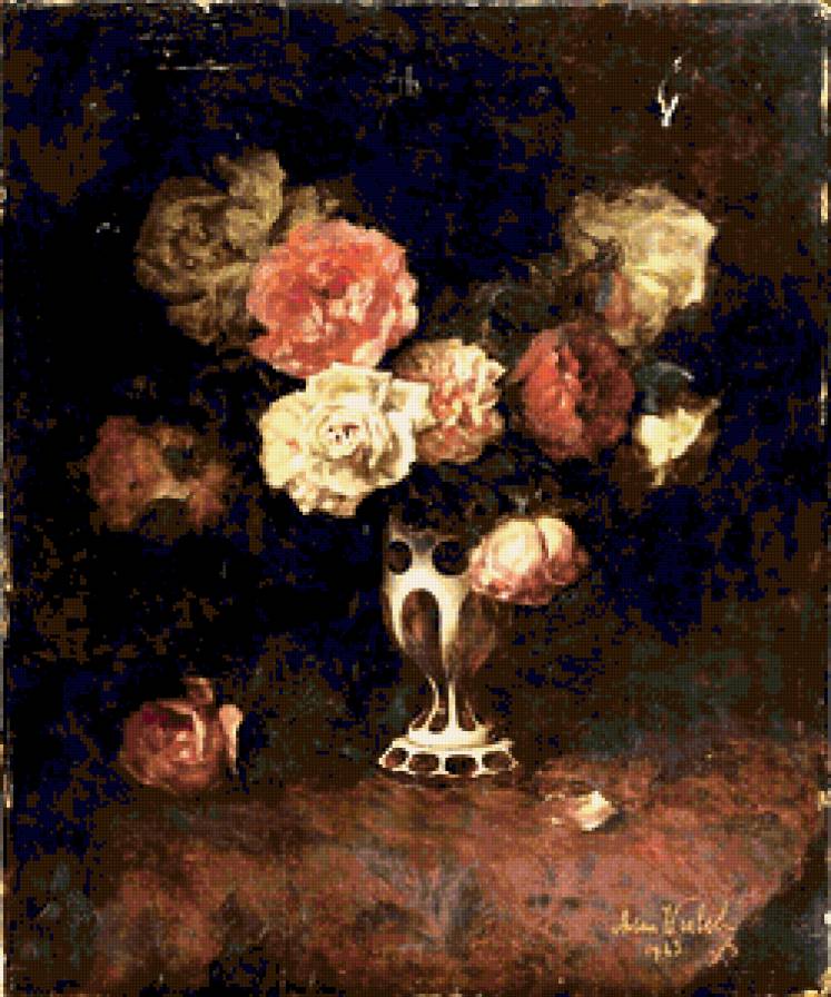 №329397 - цветы, натюрморт, розы, букет - предпросмотр