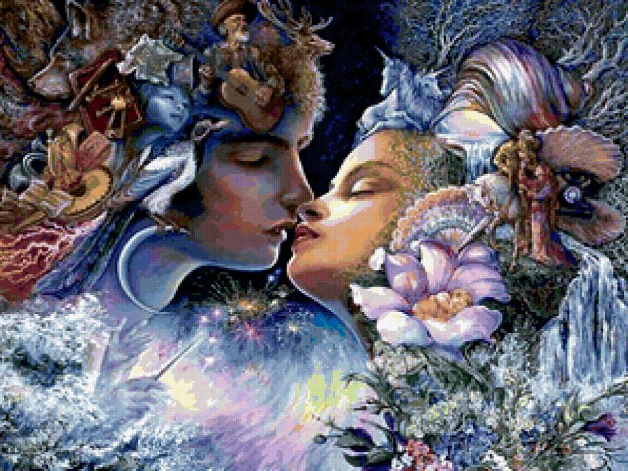 Вселенная любви - поцелуй, фэнтези, портрет, любовь - предпросмотр