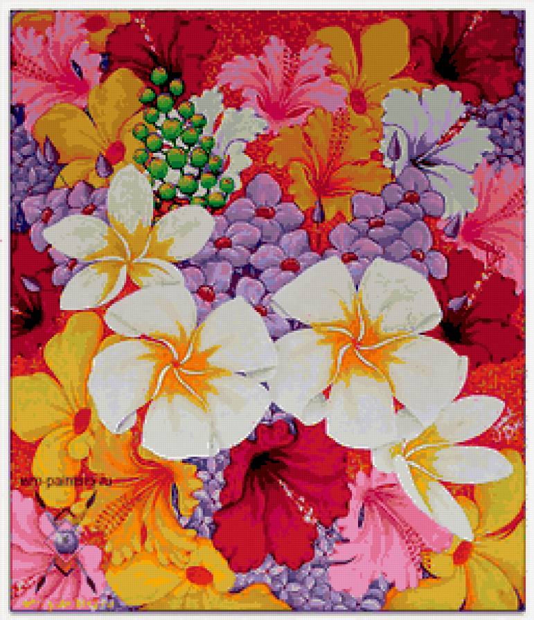 тропические цветы - цветы - предпросмотр