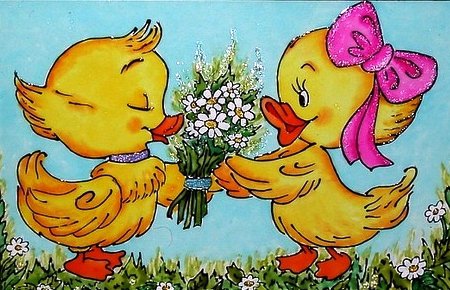 Утята - деткам, утята, малыши, цветы, птички, утенок, птицы - оригинал