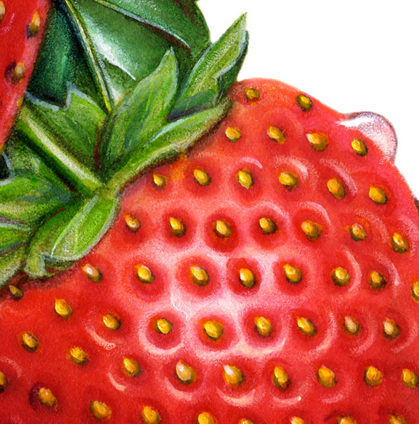 Клубничная подушка - ягодки, подушка, ягоды, подушки, клубника, листики - оригинал