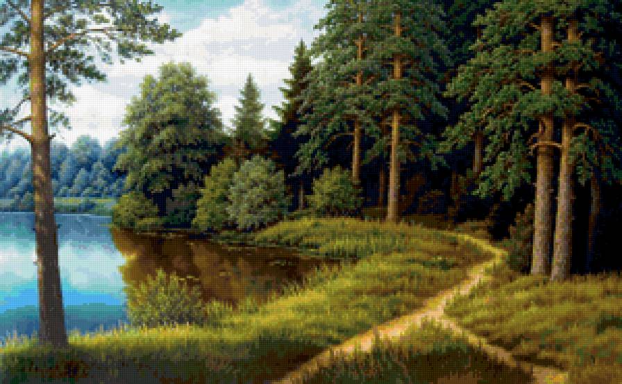 Серия "Пейзажи" - река, пейзаж, лето - предпросмотр