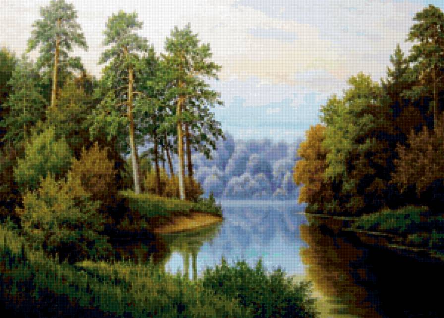 Серия "Пейзажи" - пейзаж, река, лето - предпросмотр