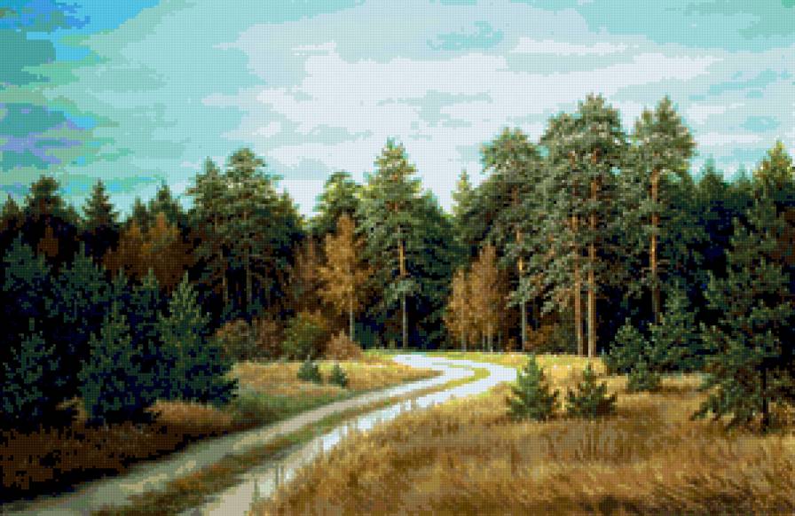 Серия "Пейзажи" - лето, пейзаж, дорога - предпросмотр