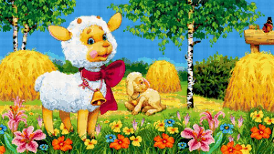 №330122 - для детей, овцы, сказки, животные, детям, иллюстрации - предпросмотр