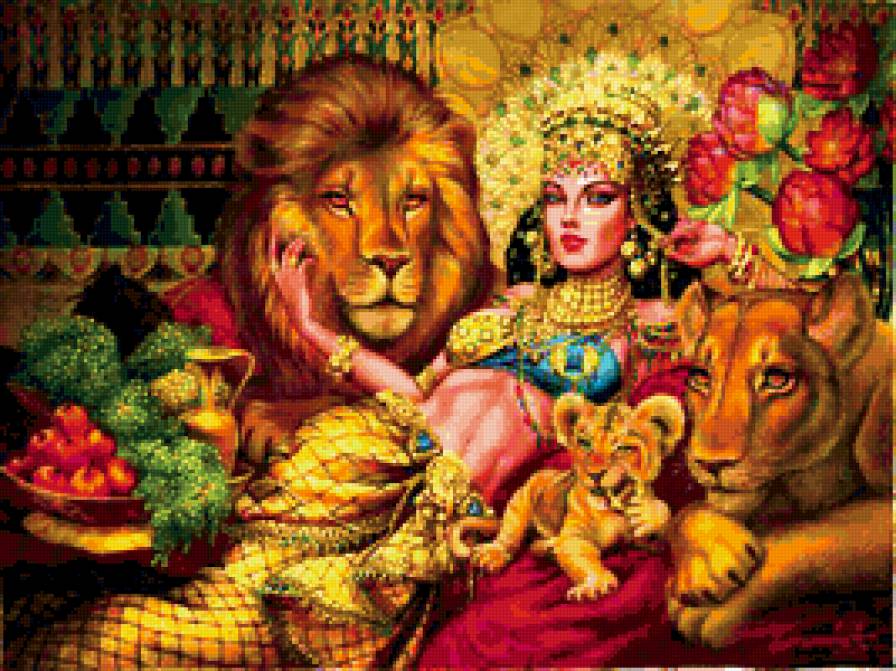 №330211 - девушка и дикие звери - предпросмотр