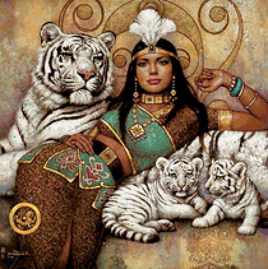 №330212 - девушка и дикие звери - предпросмотр