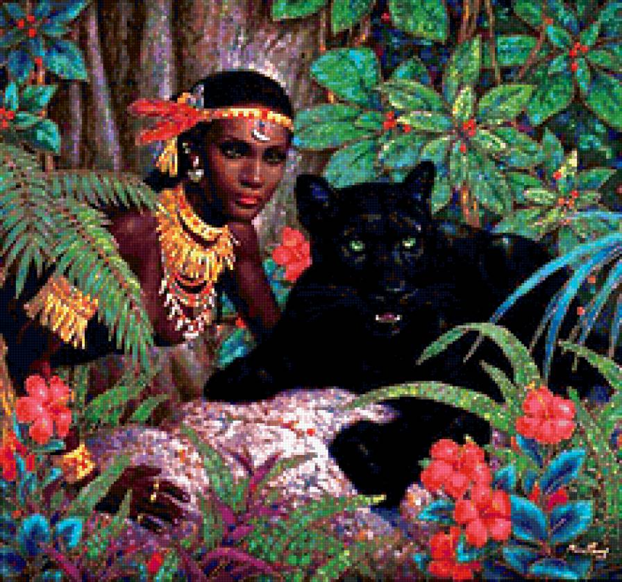 №330214 - девушка и дикие звери - предпросмотр