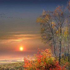 Схема вышивки «На закате»