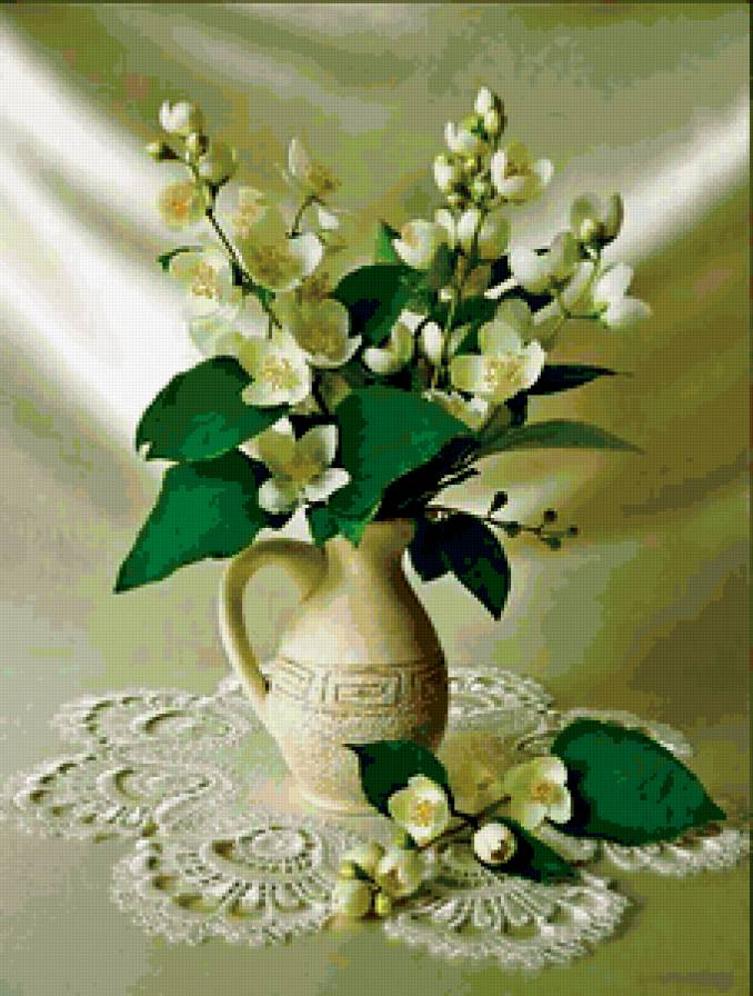 Жасмин - букет, цветы - предпросмотр