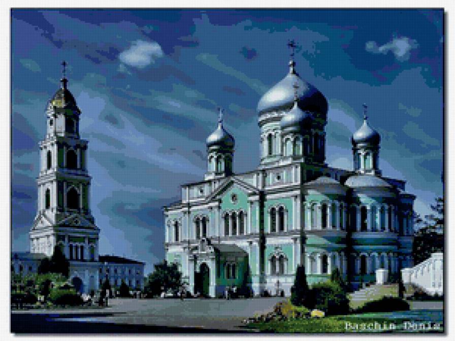«Серафимов Дивеевский во имя Святой Троицы женский монастырь» - купола, пейзаж, соборы, церкви, храмы, природа - предпросмотр