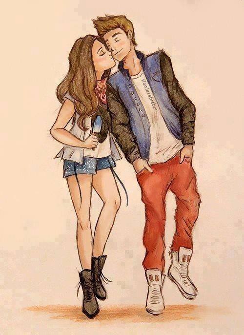 Парочка - девушка, парень - оригинал